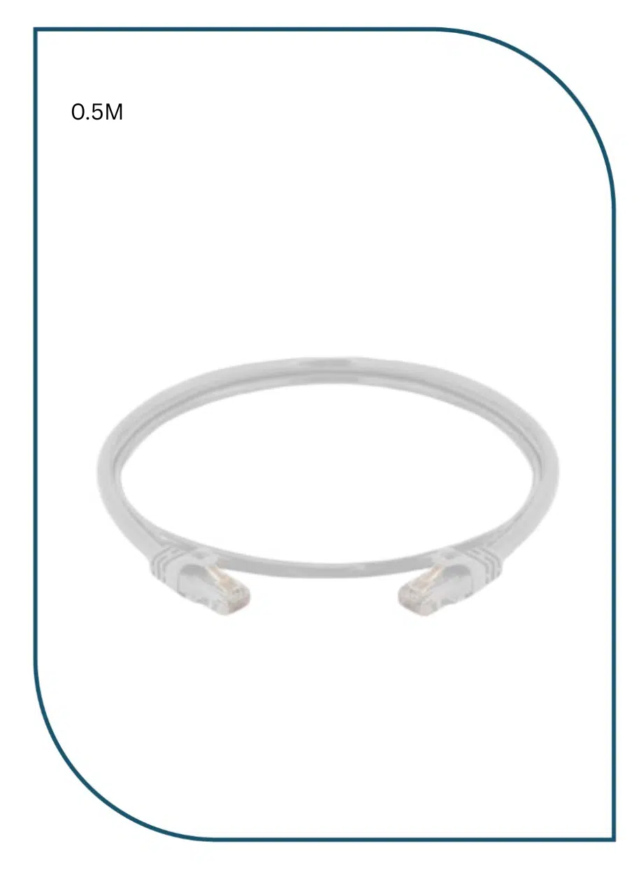 PL-PC-U6-0.5W UNSHIELDED CAT6 PATCH CORD W/ T568B WIRING, 0.5M, LSZH White