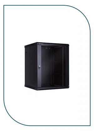 "D-LINK WALL MOUNT RACK 12U 600*600 WITH 1 FAN , 1 SHLIF (NWR-12U-6060- BL-GL) NWR-12U-6060- BL-GL