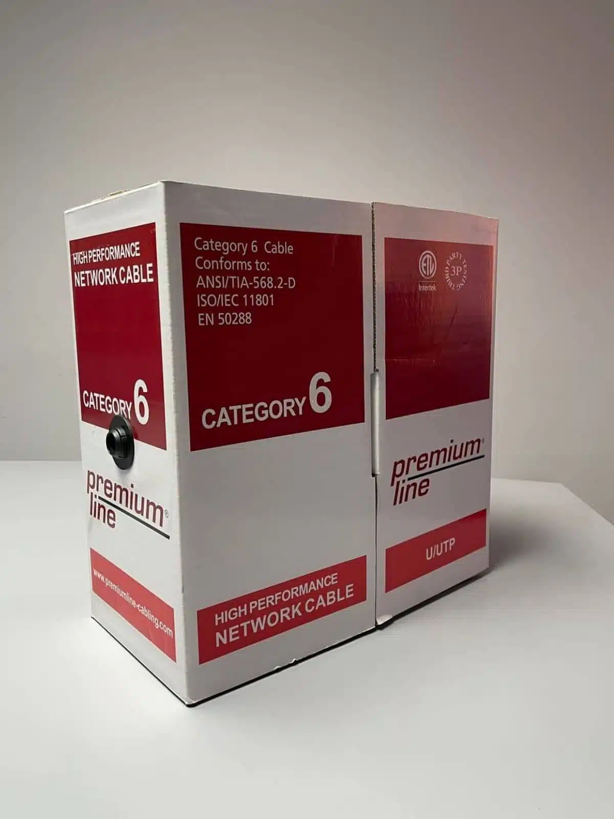 Premium-Line Cat6 U/UTP Installation Cable, 24AWG, 250MHz, 305m Roll - Image 2