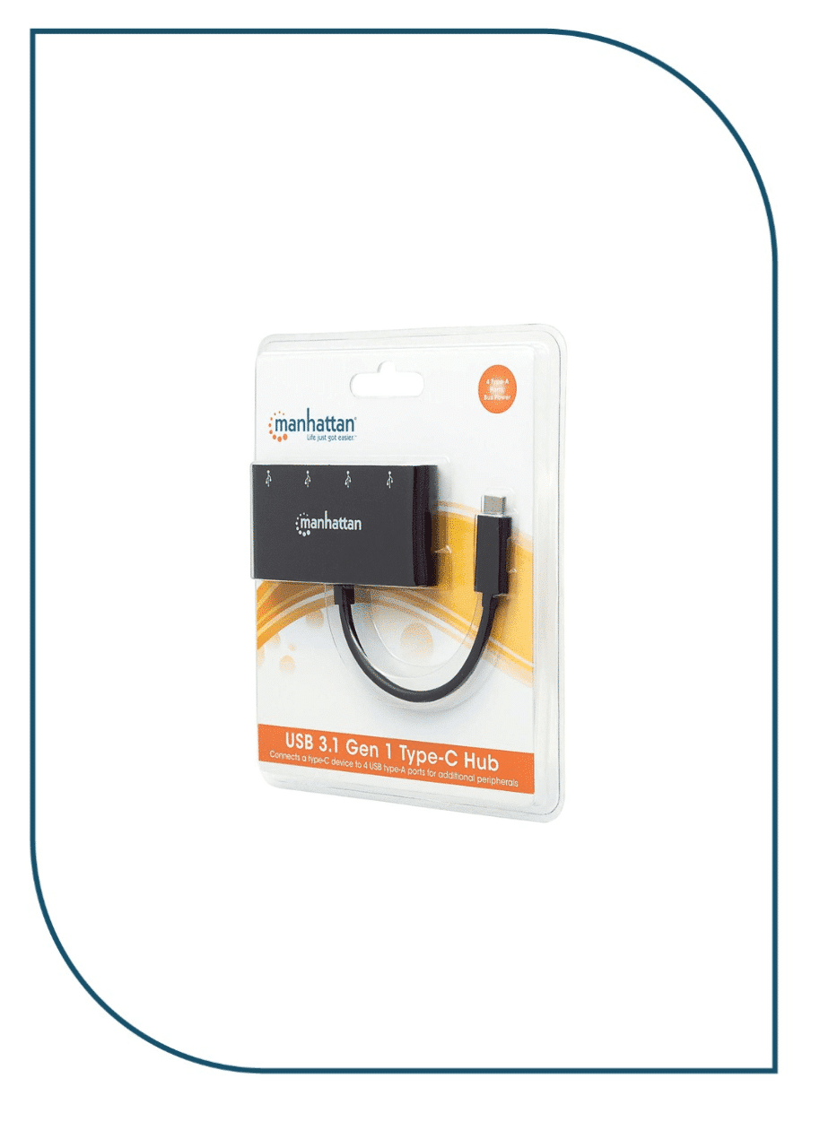 Manhattan (CV259) USB 3.1Gen 1 Type-C Hub 4 Type-A Ports Bus Power CV259