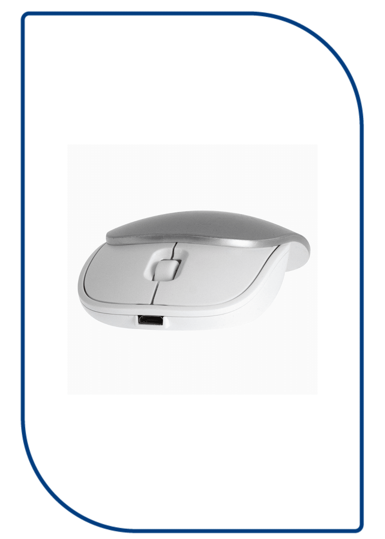 2B (MO307) 2.4G Wireless Mouse With Movable Cover - White*Silver - Image 3