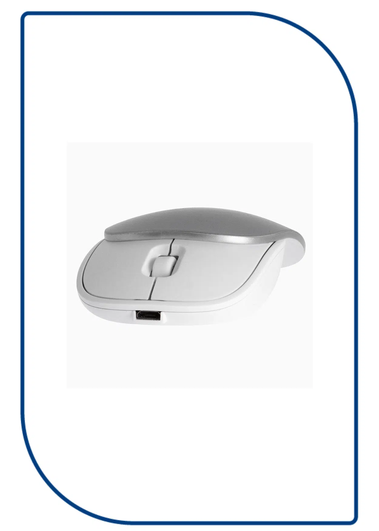 2B (MO307) 2.4G Wireless Mouse With Movable Cover - White*Silver - Image 3