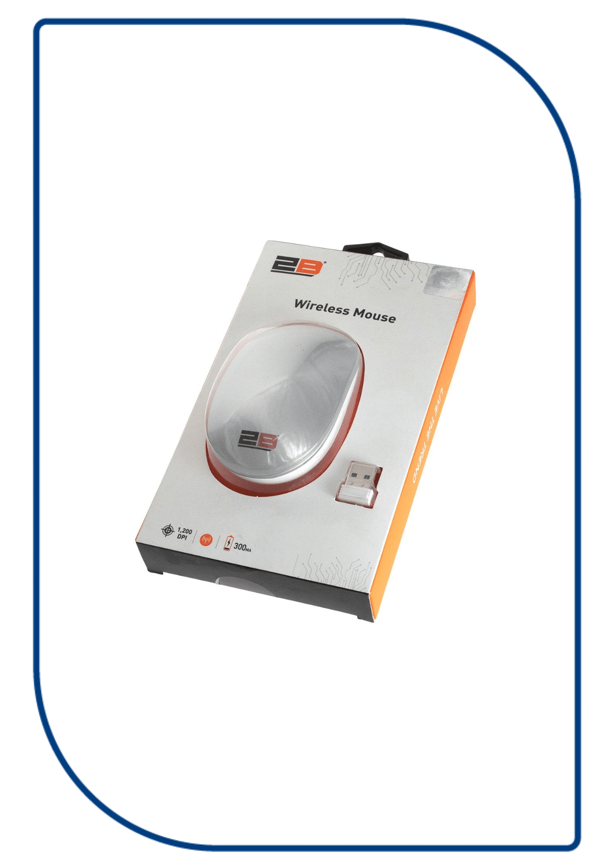 2B (MO307) 2.4G Wireless Mouse With Movable Cover - White*Silver - Image 4