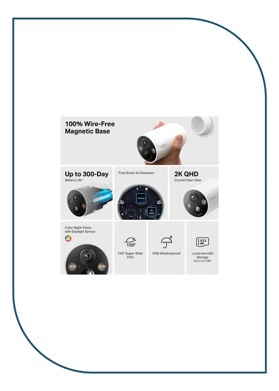 Tapo c425 Smart Wire-Free Security Camera - Image 3