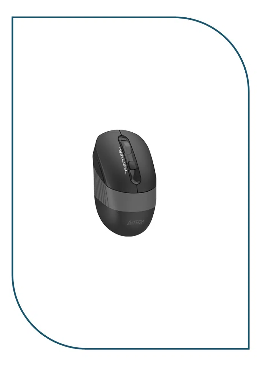 A4tech FG10CS Air2 Fstyler Dual Mode 2.4G Wireless Rechargeable Mouse with Silent click (Stone Grey) - Image 2