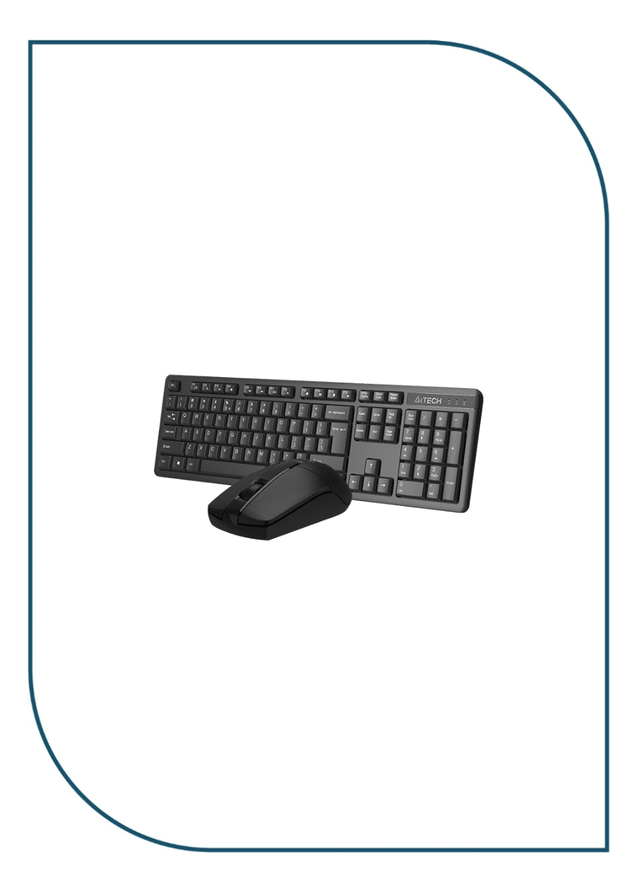 A4tech 3330N Multimedia 2.4GHz Wireless Desktop USB Black - Image 2