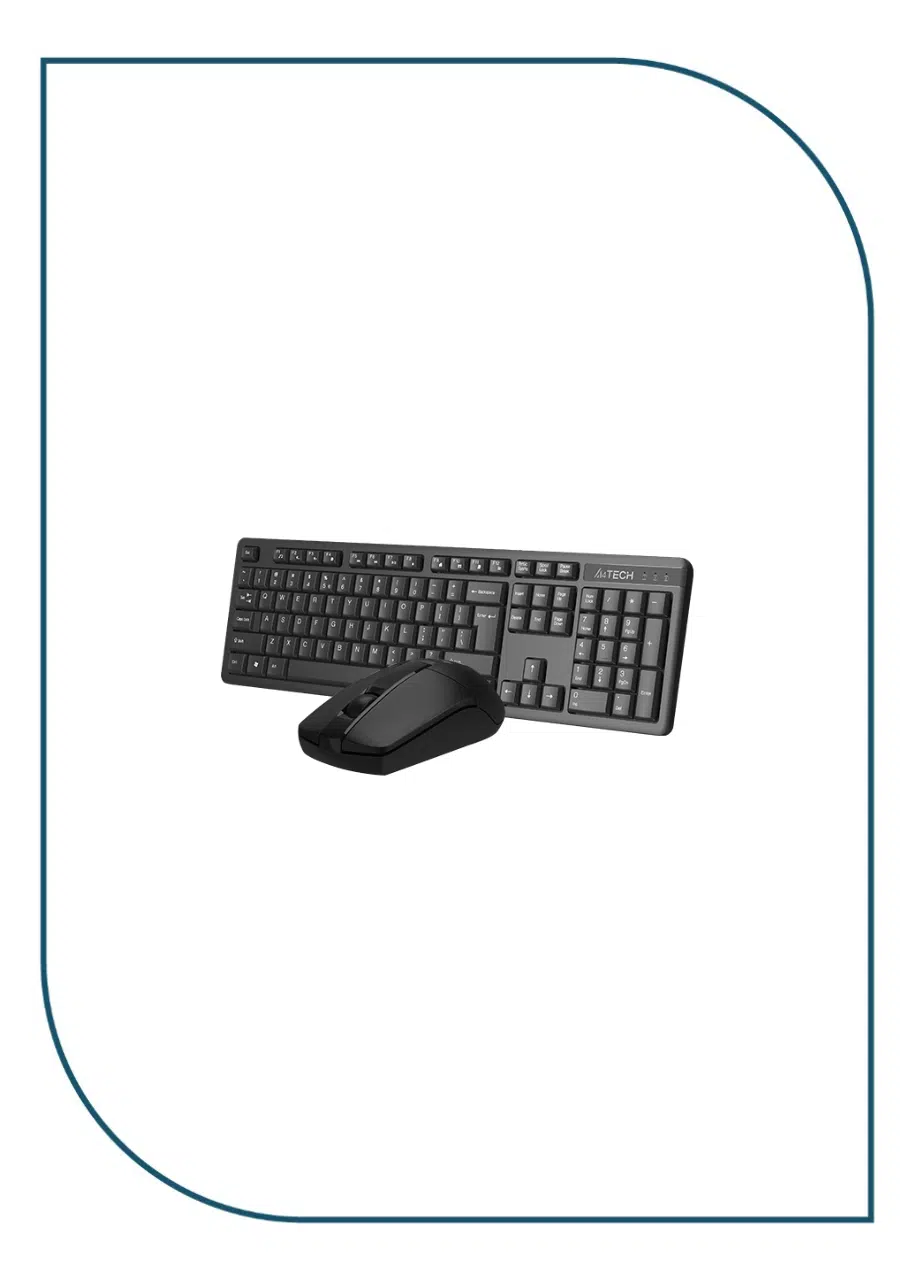 A4tech 3330N Multimedia 2.4GHz Wireless Desktop USB Black - Image 2