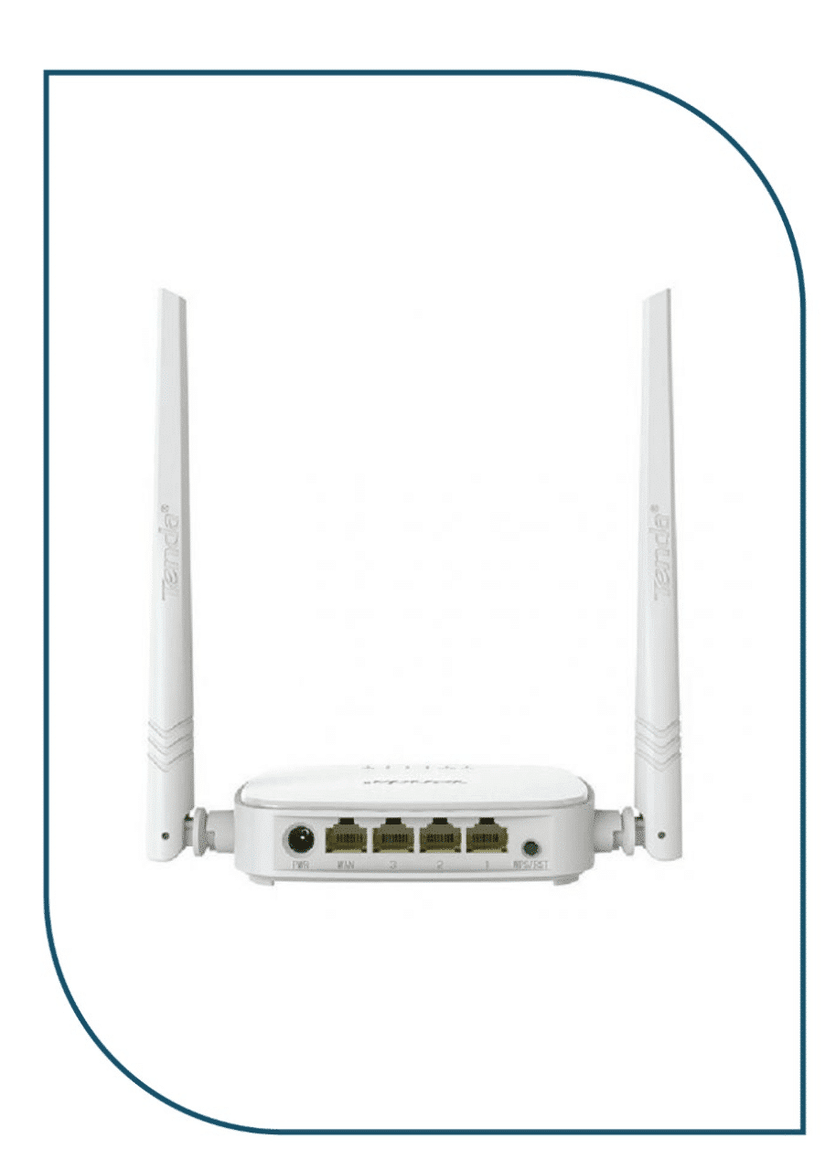 Tenda N301 Wireless N300 Easy Setup Router, 4 Ports, 2 Antenna, 10/100Mbps - White N301