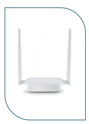 Tenda N301 Wireless N300 Easy Setup Router, 4 Ports, 2 Antenna, 10/100Mbps - White N301