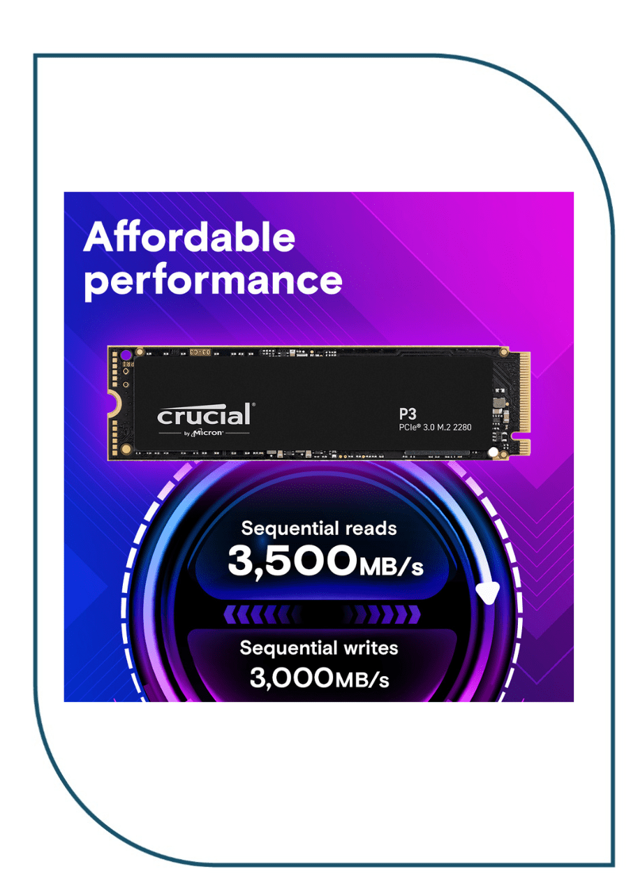 Crucial P3 2TB NVMe PCIe M.2 SSD Crucial P3 2TB
