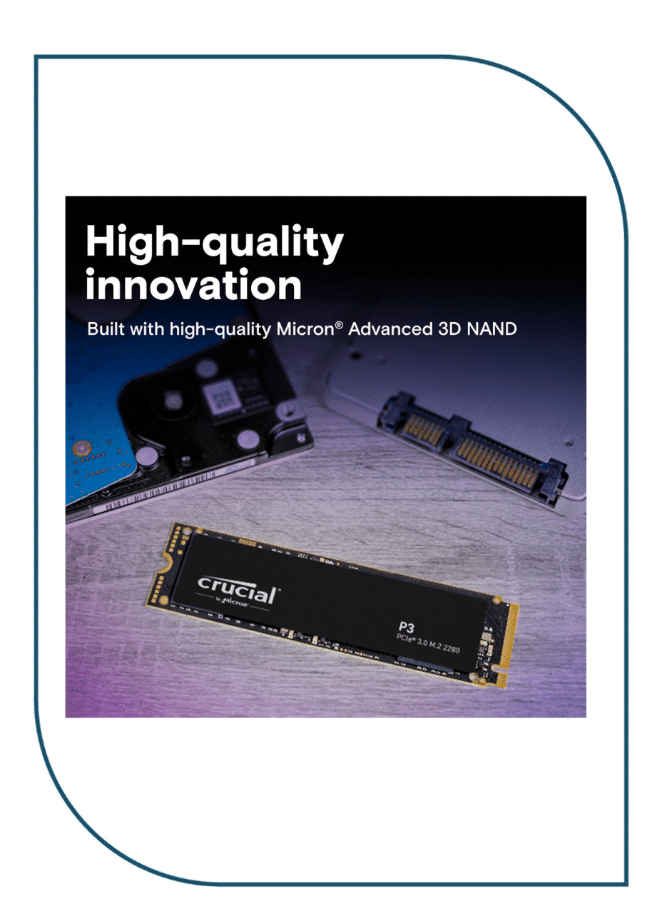 Crucial P3 2TB NVMe PCIe M.2 SSD Crucial P3 2TB