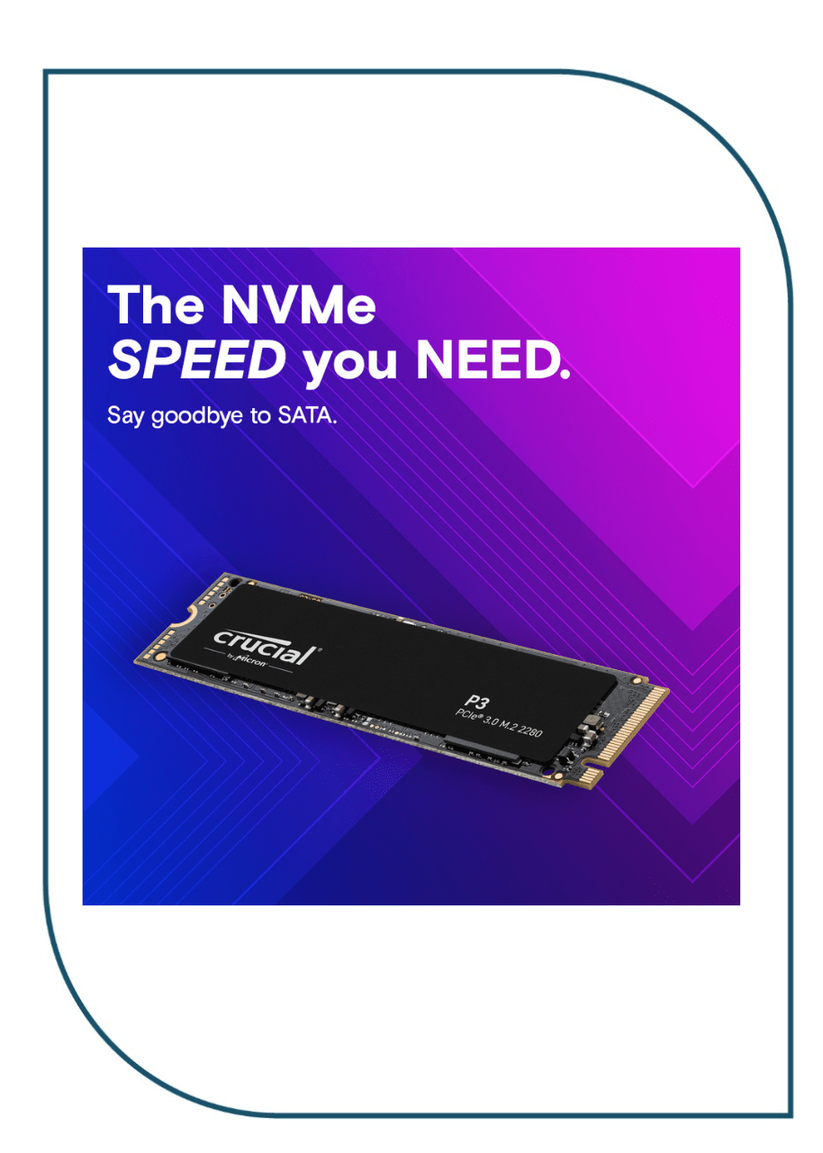 Crucial P3 2TB NVMe PCIe M.2 SSD Crucial P3 2TB
