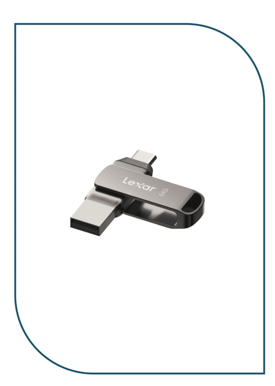 Lexar JumpDrive Dual Drive D400 64GB Type-C & USB 3.2 Flash Memory JumpDrive Dual Drive D400