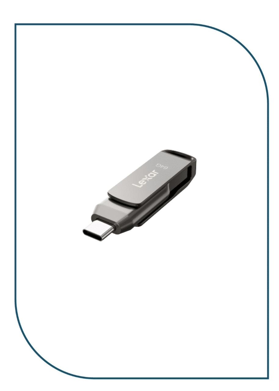 Lexar JumpDrive Dual Drive D400 64GB Type-C & USB 3.2 Flash Memory JumpDrive Dual Drive D400