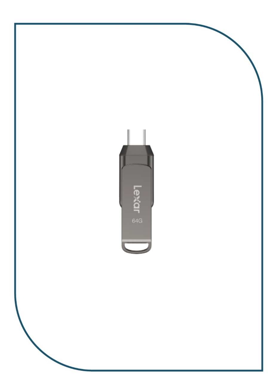 Lexar JumpDrive Dual Drive D400 64GB Type-C & USB 3.2 Flash Memory JumpDrive Dual Drive D400