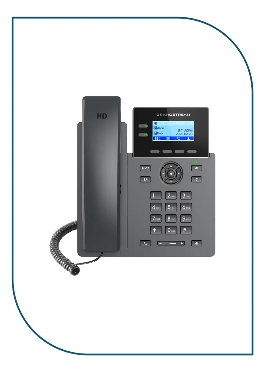 Grandstream (GRP2602W) 2-Line Essential IP Phone (4 SIP Accounts, Wi-Fi 6) GRP2602W