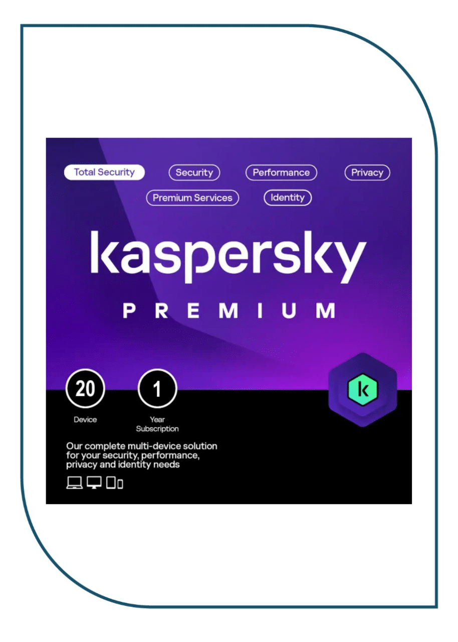 Kaspersky Premium + Customer Support Middle East Edition. 20-Device 1 year Base Download Pack KL1047IDNFS