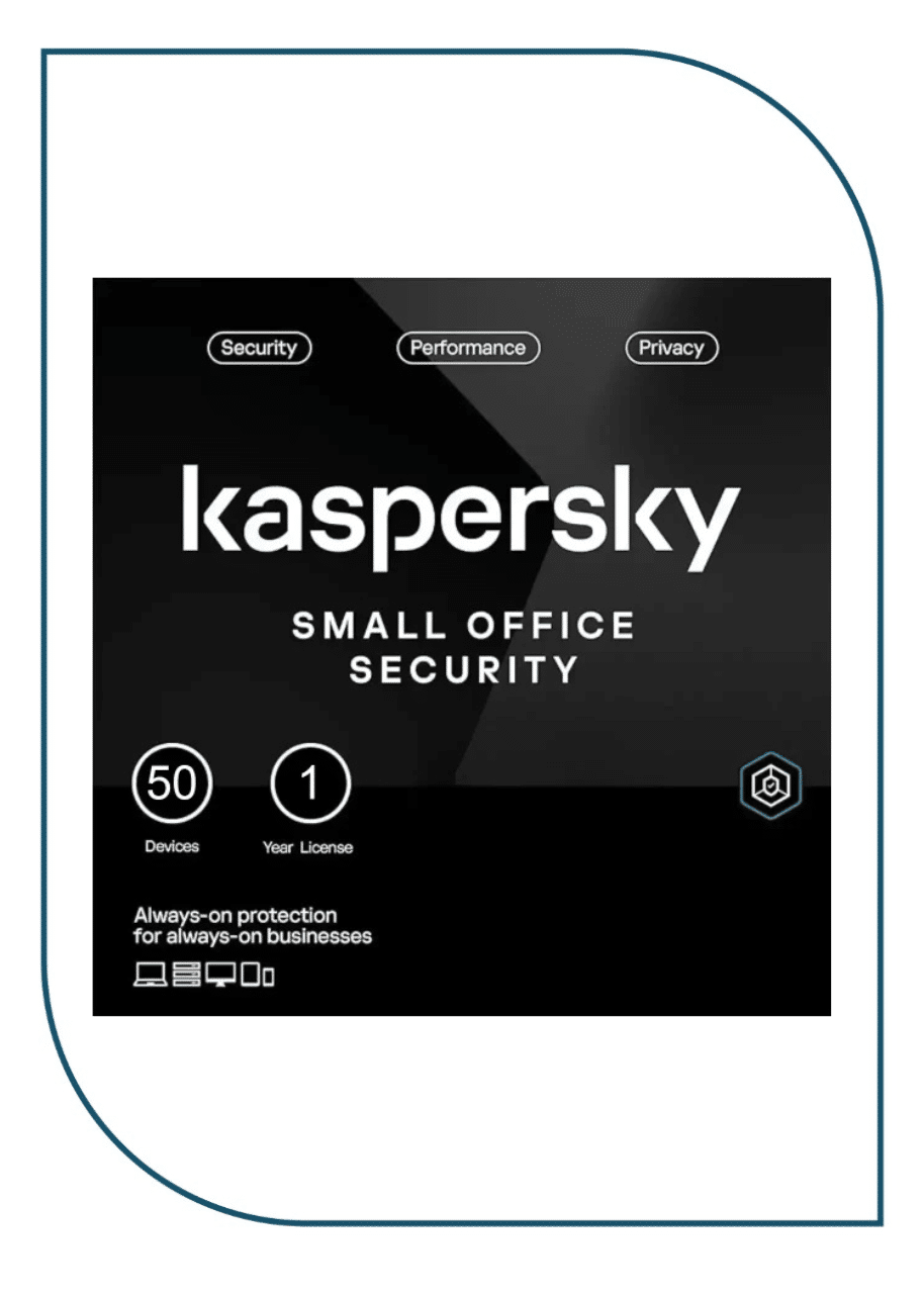Kaspersky Small Office Security for Desktops, Mobiles and File Servers Middle East Edition. 25-Mobile device; 25-Desktop; 3-FileServer; 25-User 1 year Base Download Pack KL4541IDPFS