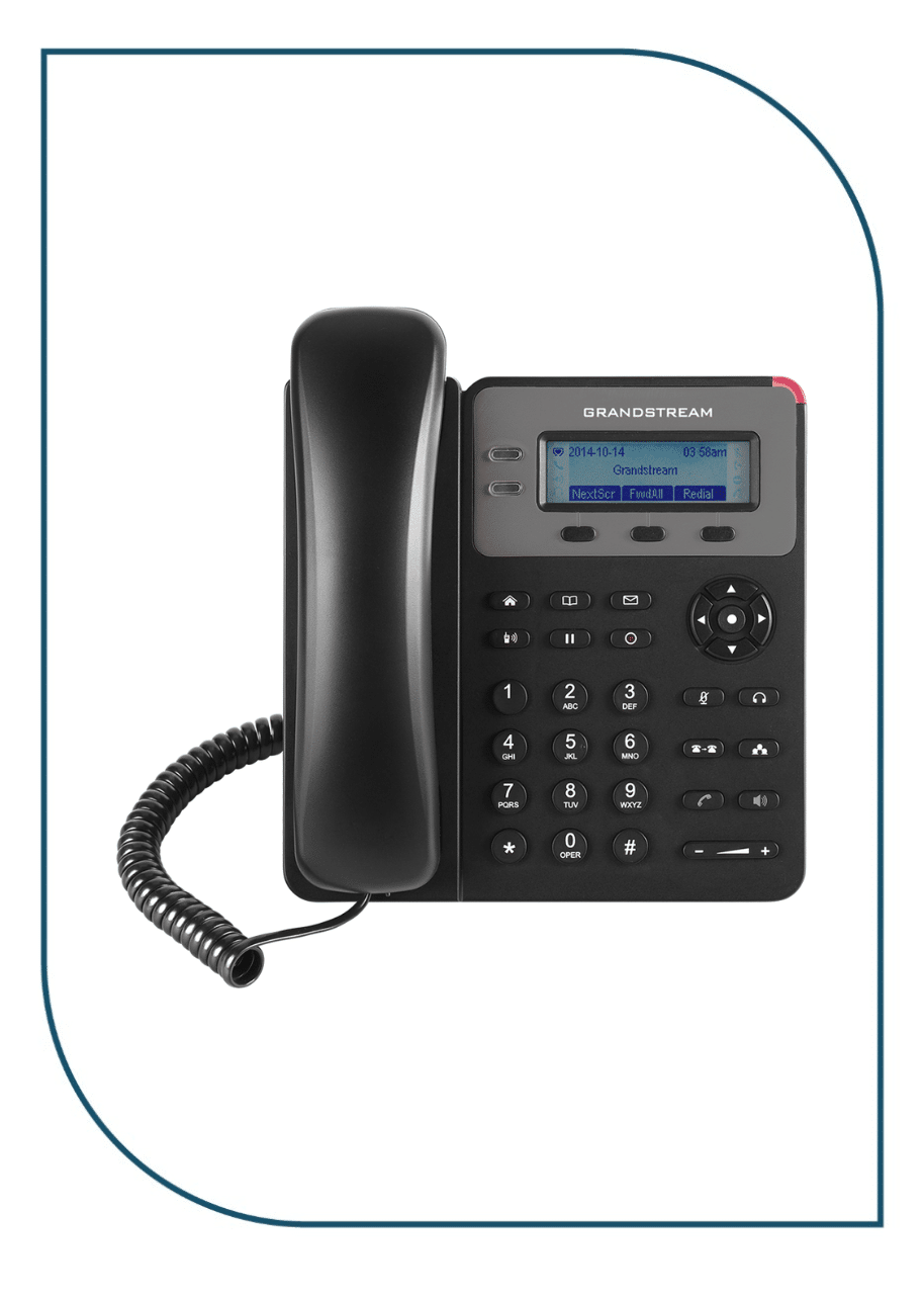 Grandstream (GXP1610P) Basic IP Phone, 1x SIP account, 2x lines, 2x Ethernet 10/100 PoE, 132x48 (2.95") LCD, no PSU GXP1610P