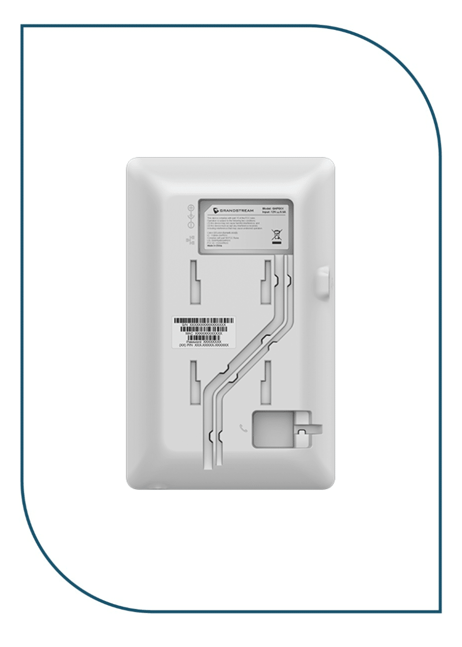 Grandstream GHP620W Hotel Table IP Phone, 2 SIP accounts, 2 lines, 1x Ethernet 10/100 no PoE, Wi-Fi, no LCD, 12V/0.5A PSU, White GHP620W