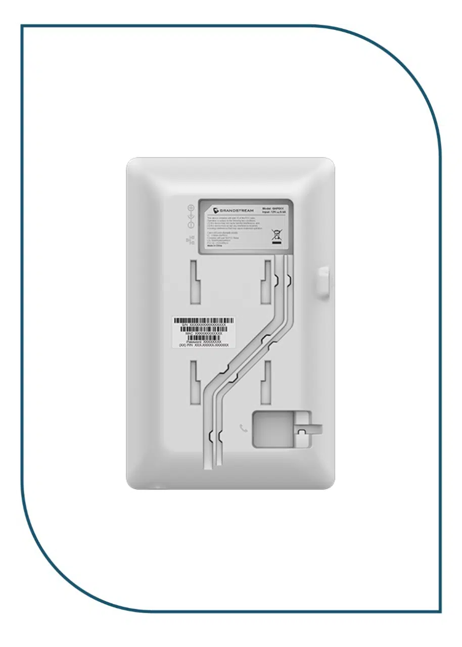 Grandstream GHP620W Hotel Table IP Phone, 2 SIP accounts, 2 lines, 1x Ethernet 10/100 no PoE, Wi-Fi, no LCD, 12V/0.5A PSU, White GHP620W