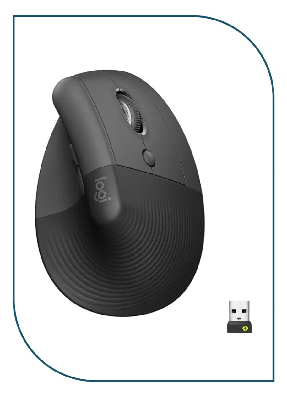 LOGITECH Lift Bluetooth Vertical Ergonomic Mouse - GRAPHITE/BLACK (910-006473) LOGITECH Lift Bluetooth Vertical Ergonomic Mouse