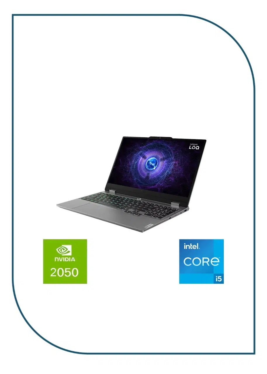 Lenovo LOQ 15IAX9 Intel Core i5-12450HX-12GB DDR5 -SSD 512GB - RTX 2050 4GB - 15.6-Inch FHD IPS 144Hz -Win 11-Grey Lenovo LOQ 15IAX9