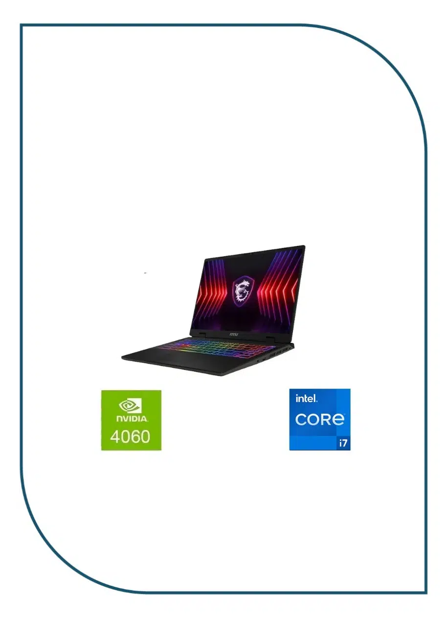 MSI Sword 16 HX RTX 4060 16GB- 512 SSD - RTX4060 DDR6 8GB - 16 FHD 144Hz -Cosmos Gray MSI Sword 16 HX RTX 4060