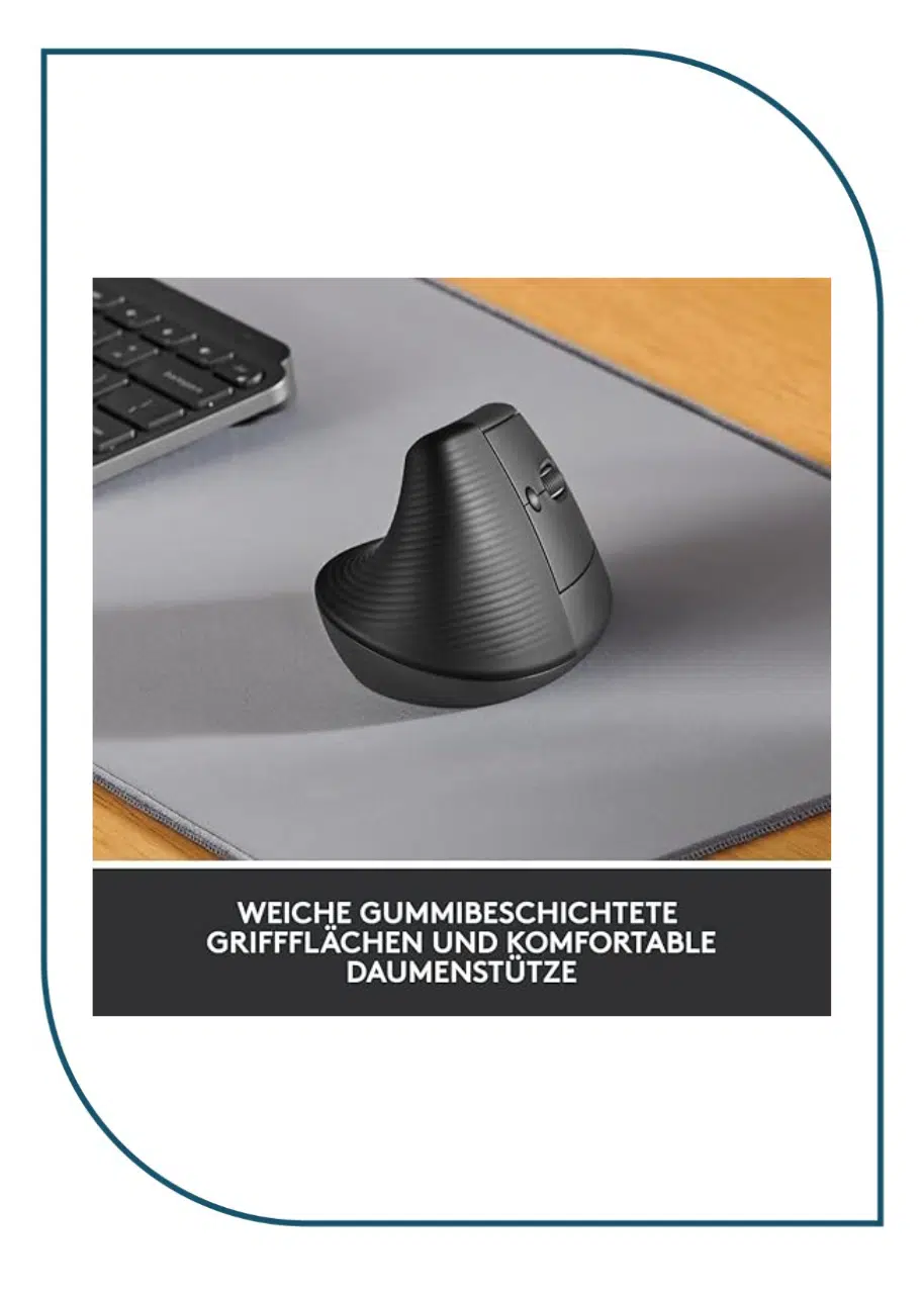 LOGITECH Lift Bluetooth Vertical Ergonomic Mouse - GRAPHITE/BLACK (910-006473) LOGITECH Lift Bluetooth Vertical Ergonomic Mouse
