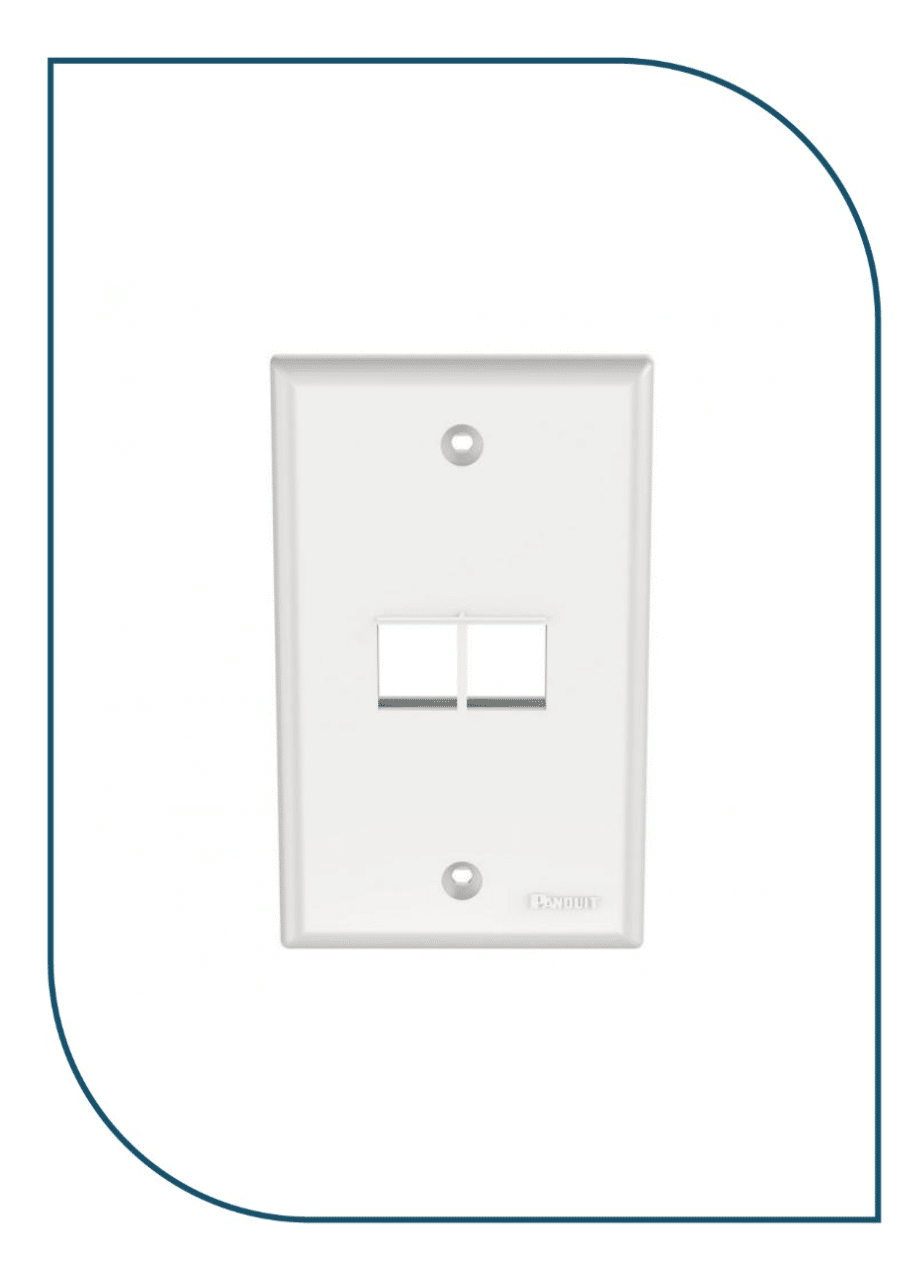 Panduit (INKUKS2SAW) Faceplate, 86x86, 2 Port, Arctic White INKUKS2SAW