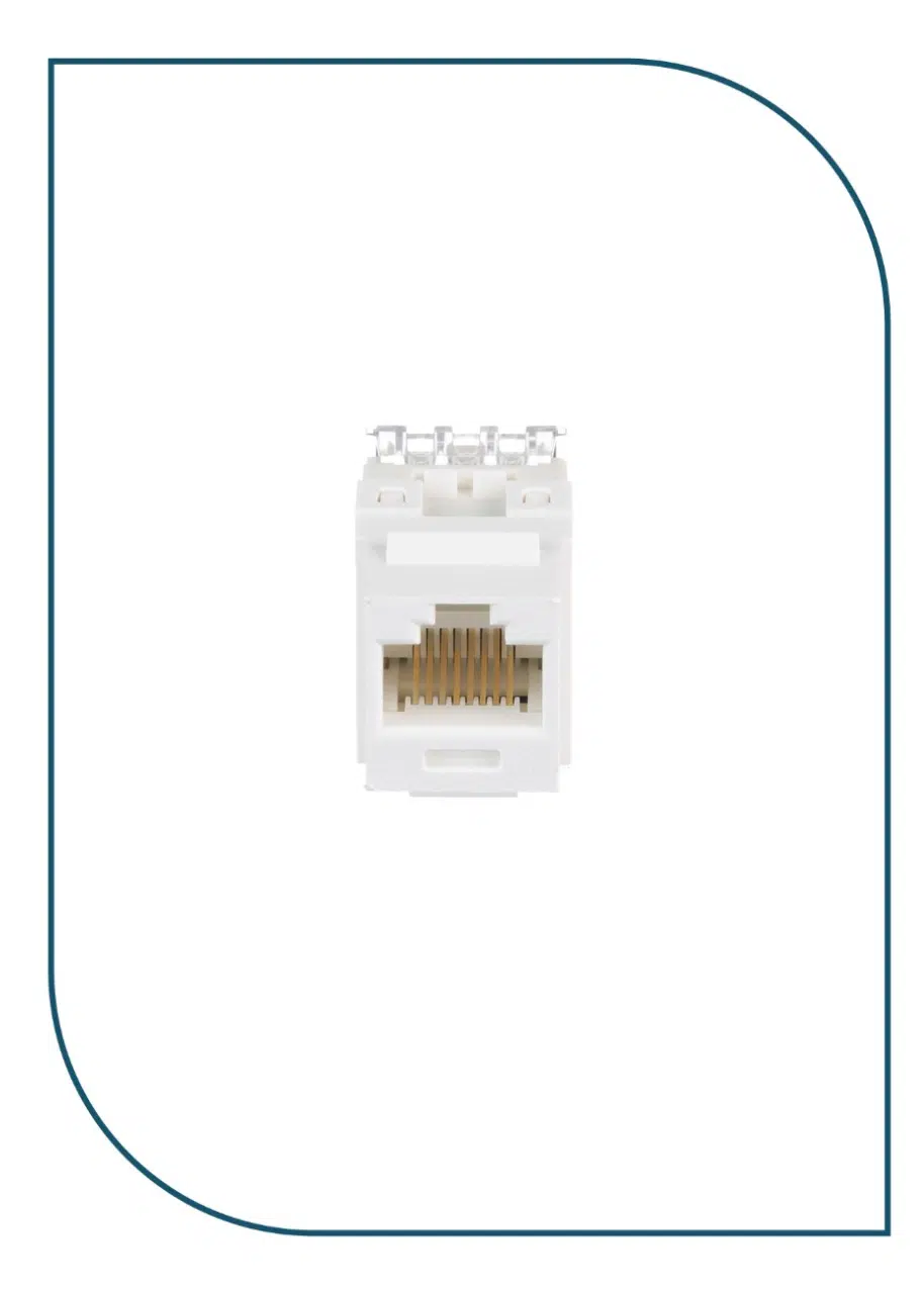 Panduit (NK688MWH) Bulk pack of 25, Cat6, 8-position, 8-wire, keystone punchdown jack modules. White. NK688MWH