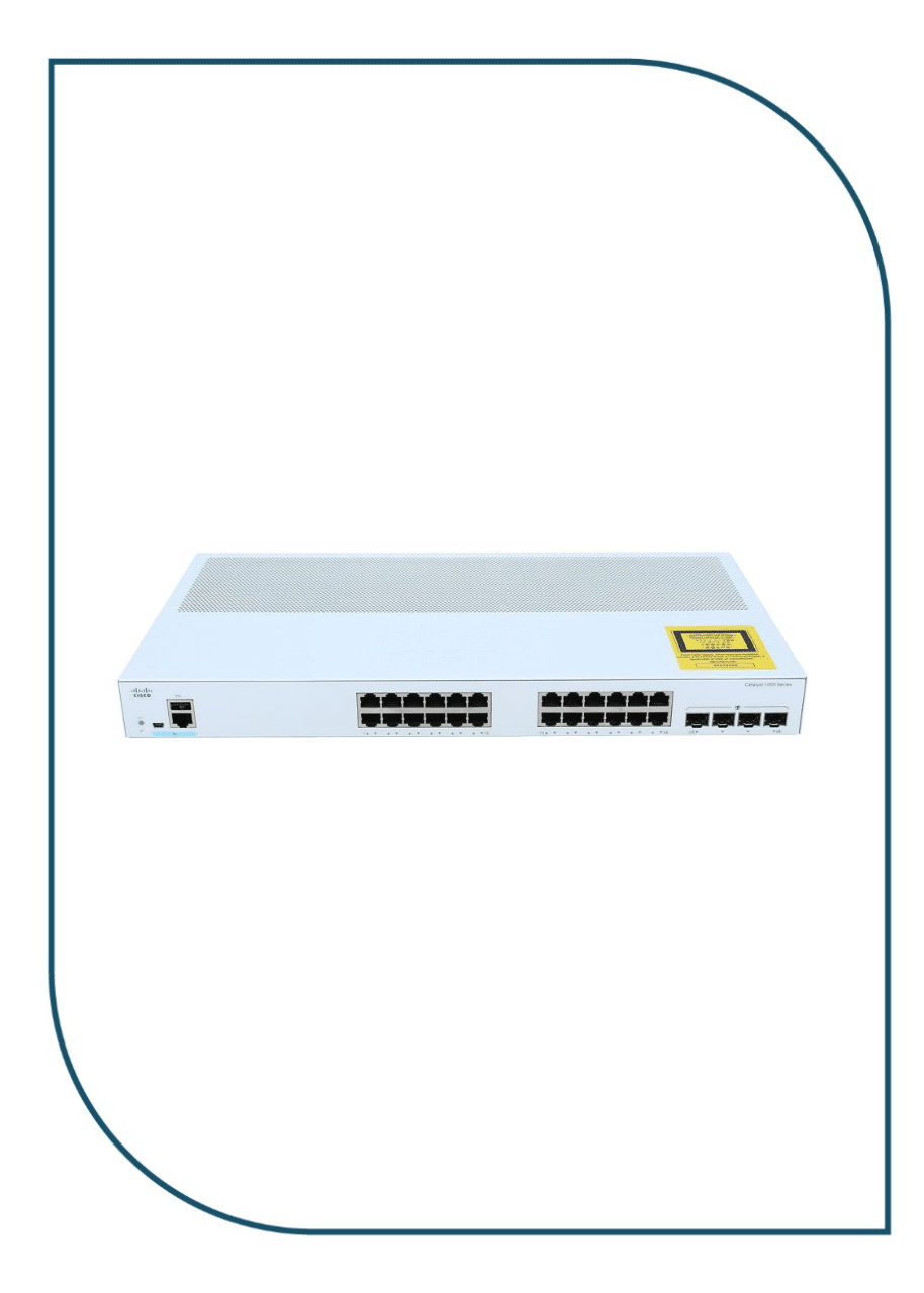 Cisco Catalyst 1000 (C1000-24T-4G-L) Switch, 24xGigabit Ethernet/4x1G SFP Uplink/No Fan & PSU C1000-24T-4G-L