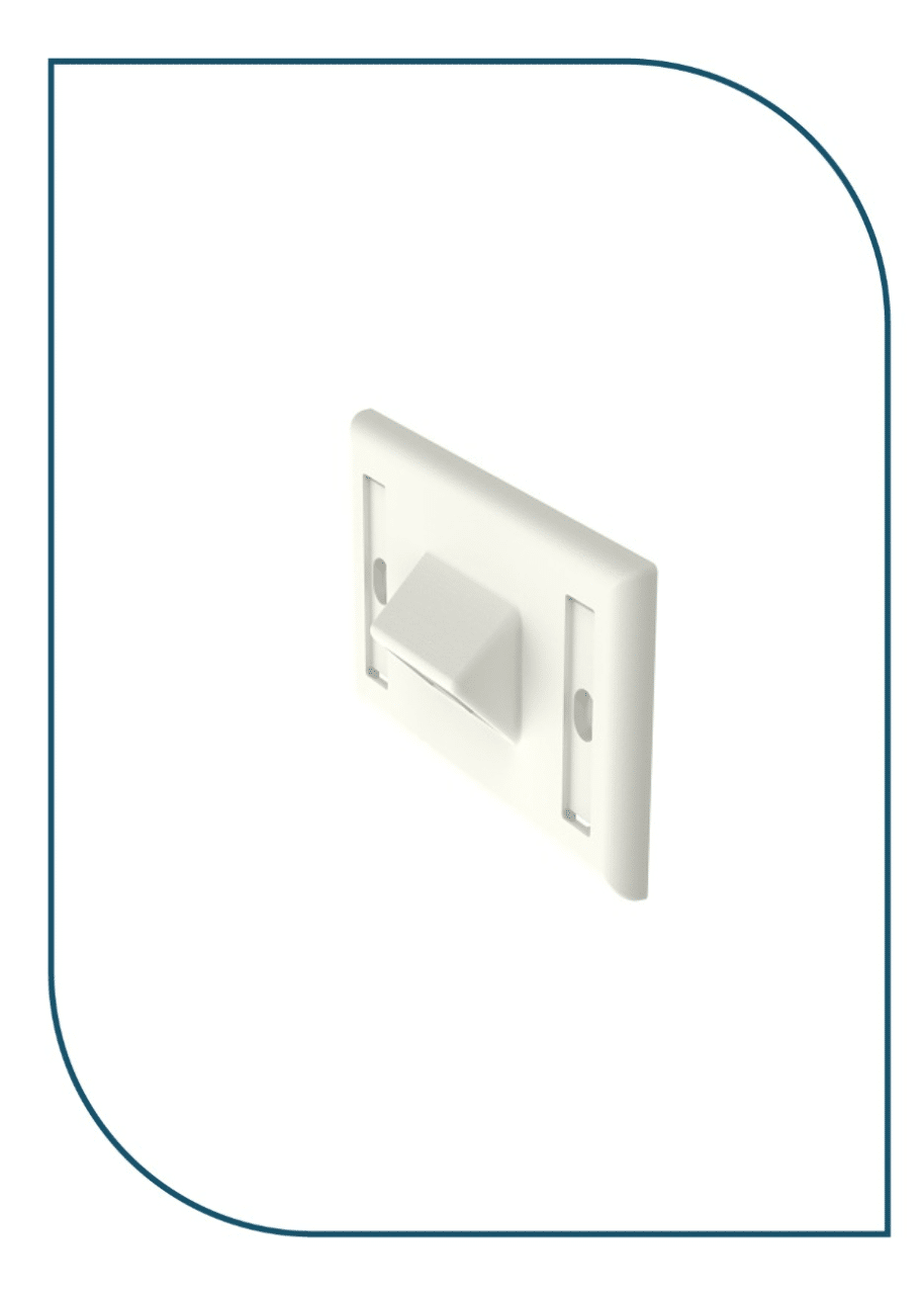 Panduit (NK2HSFIWY) NetKey® Faceplate 2-Port Horizontal, Sloped, Arctic White, Labels NK2HSFIWY