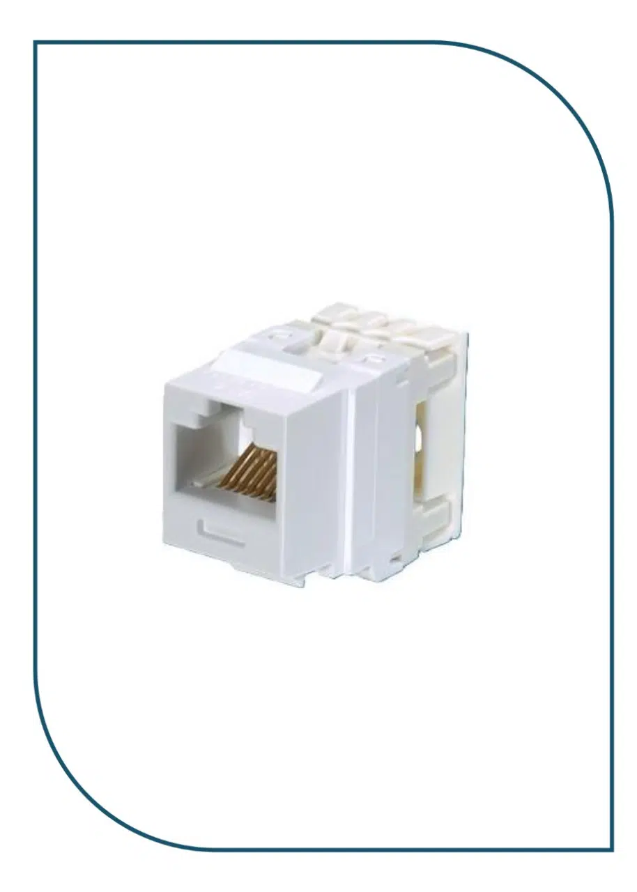 Panduit (NK688MWH) Bulk pack of 25, Cat6, 8-position, 8-wire, keystone punchdown jack modules. White. NK688MWH