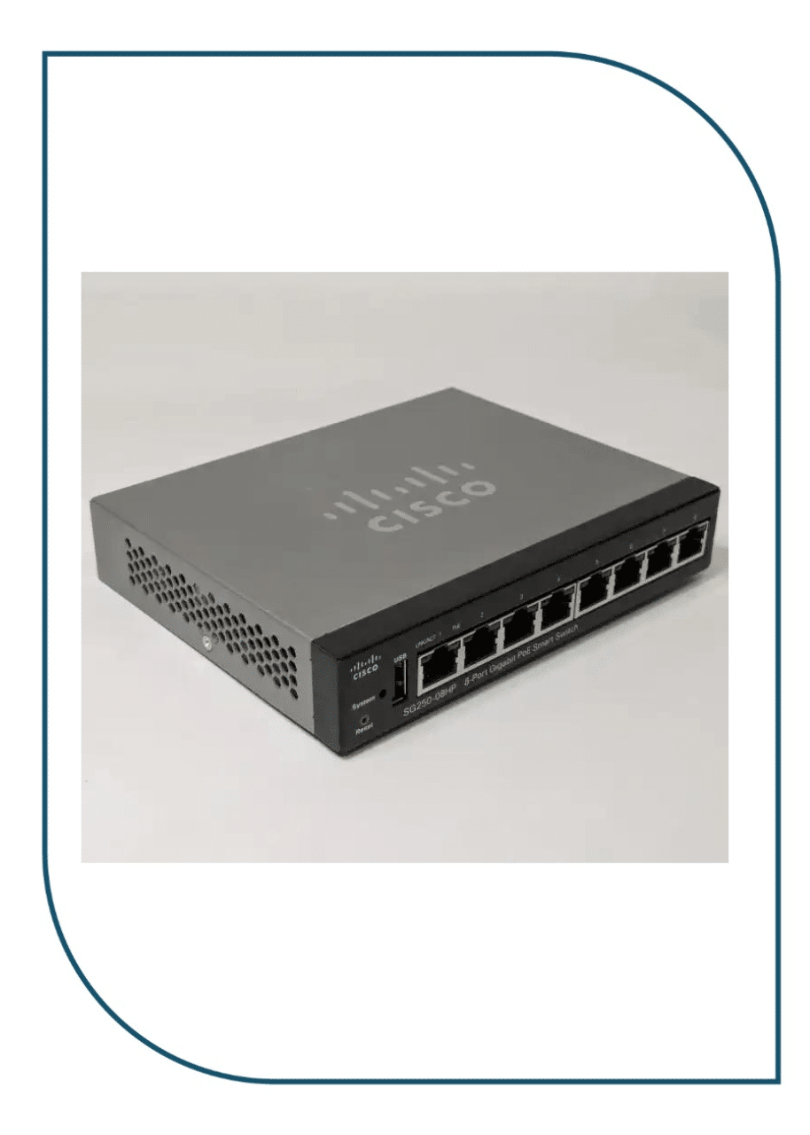Cisco (SG250-08HP-K9-EU) 8-port Gigabit Smart Managed PoE+ Switch SG250-08HP-K9-EU