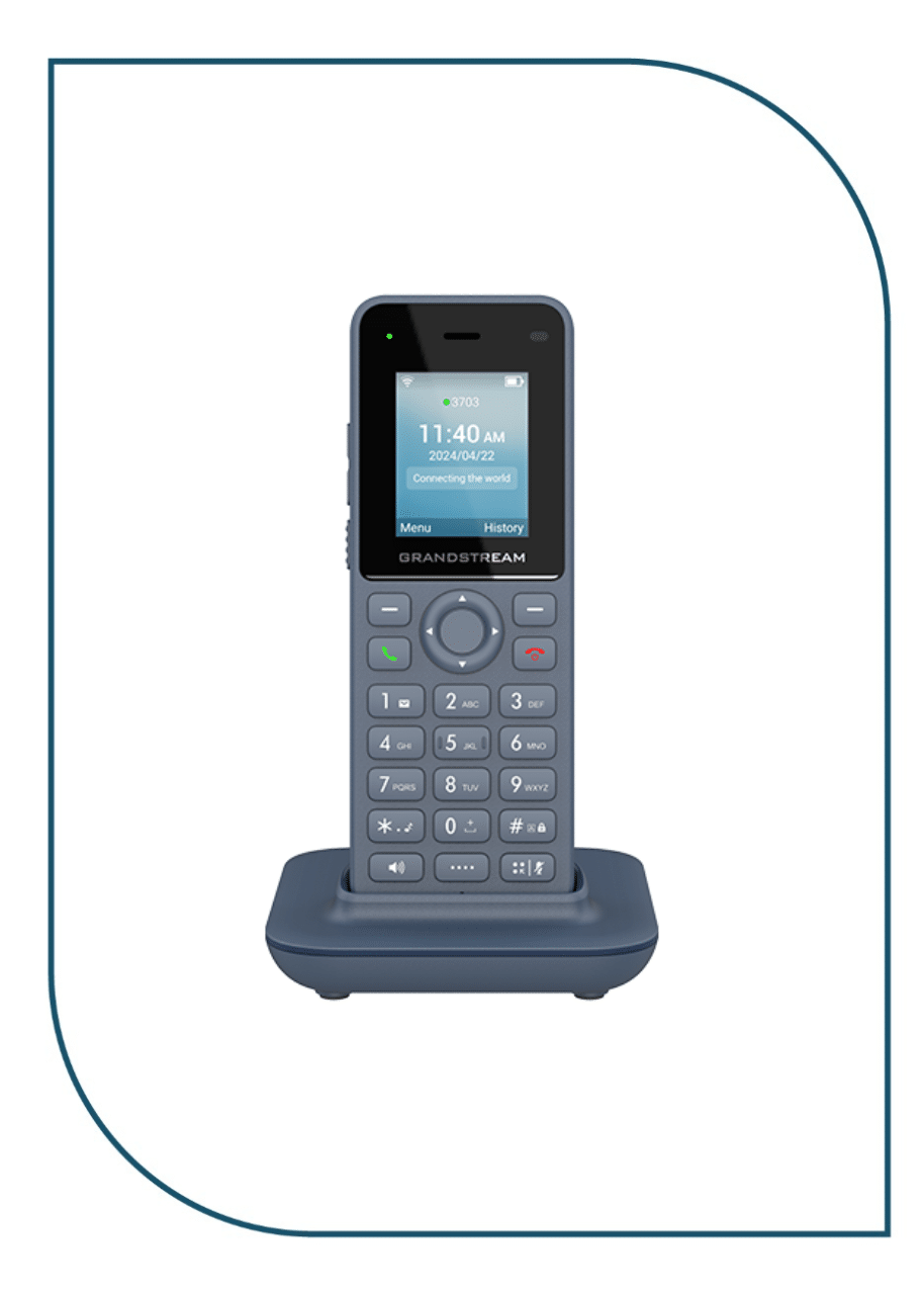 Grandstream (WP816) Cordless Wi-Fi IP Phone with Integrated Dual-Band 802.11a/b/g/n/ac/ax and 6-hour talk time WP816