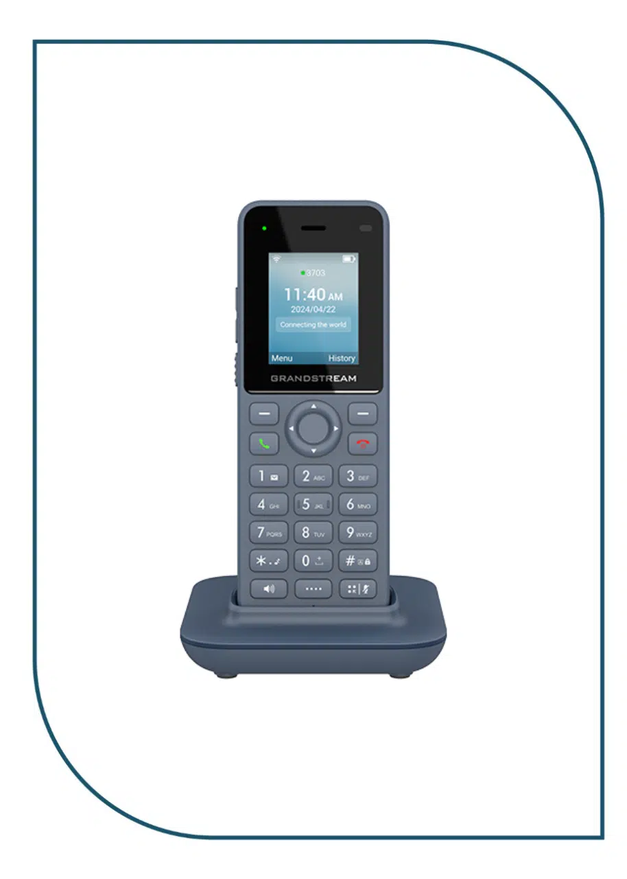 Grandstream (WP816) Cordless Wi-Fi IP Phone with Integrated Dual-Band 802.11a/b/g/n/ac/ax and 6-hour talk time WP816