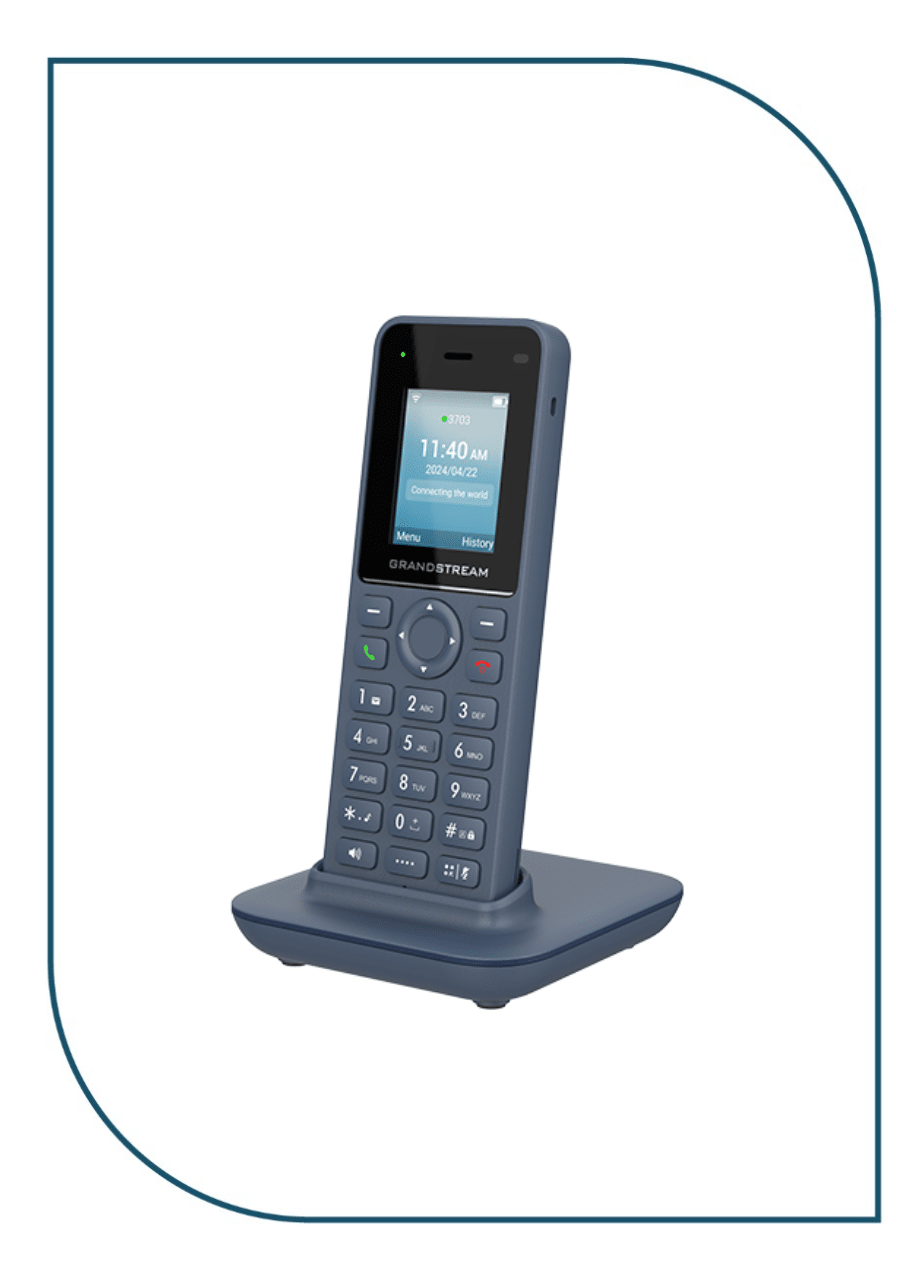 Grandstream (WP816) Cordless Wi-Fi IP Phone with Integrated Dual-Band 802.11a/b/g/n/ac/ax and 6-hour talk time WP816