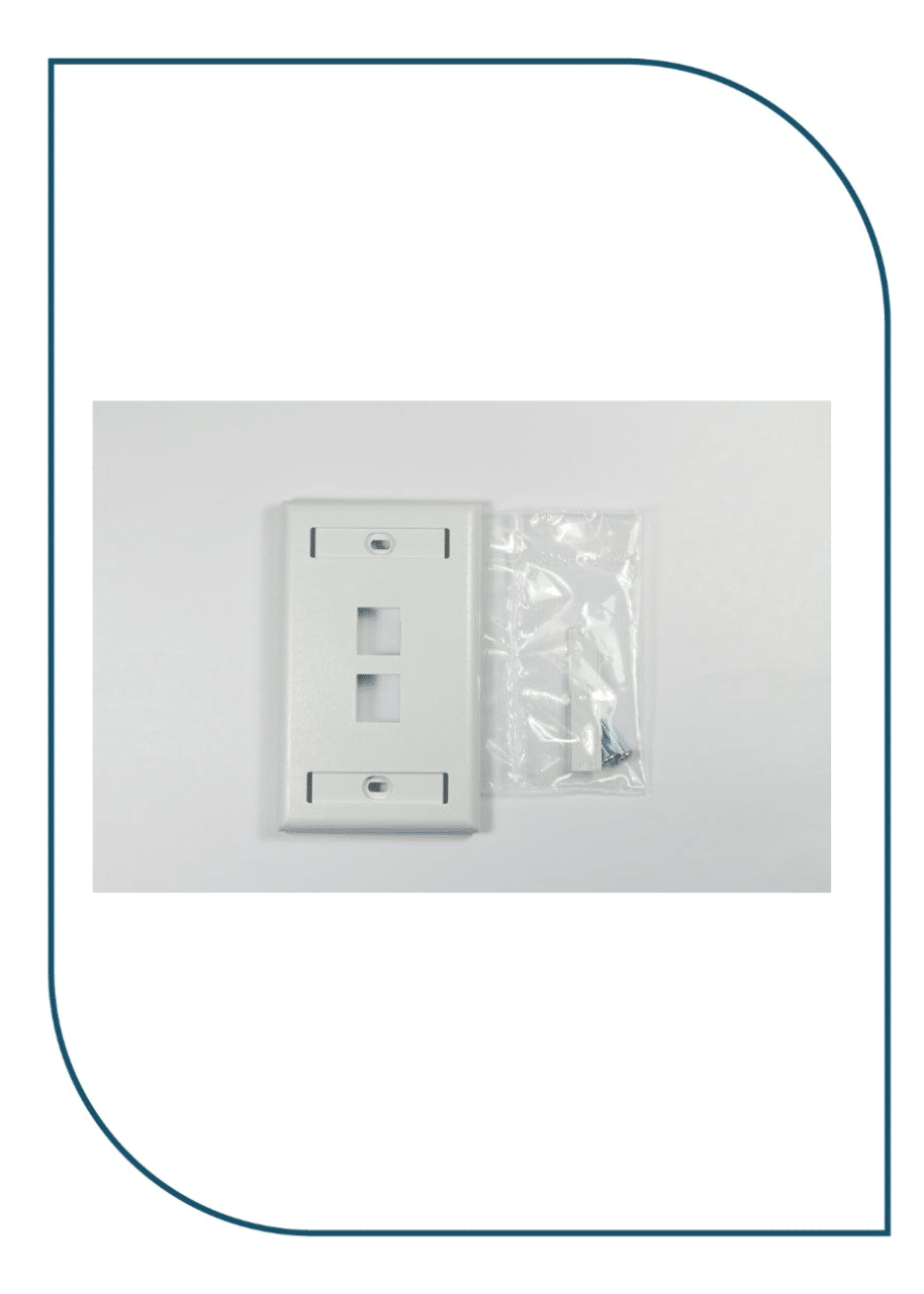 Panduit (INKUKS2SAW) Faceplate, 86x86, 2 Port, Arctic White INKUKS2SAW