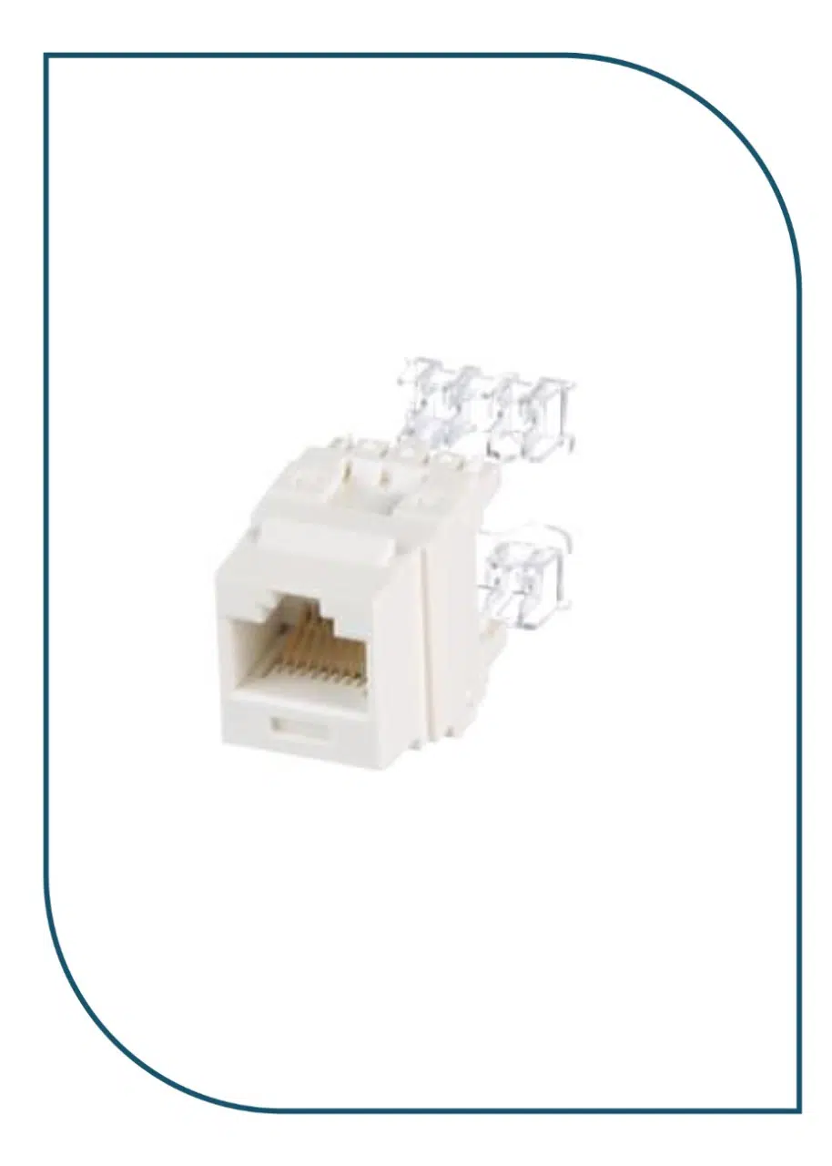 Panduit (NK688MWH) Bulk pack of 25, Cat6, 8-position, 8-wire, keystone punchdown jack modules. White. NK688MWH