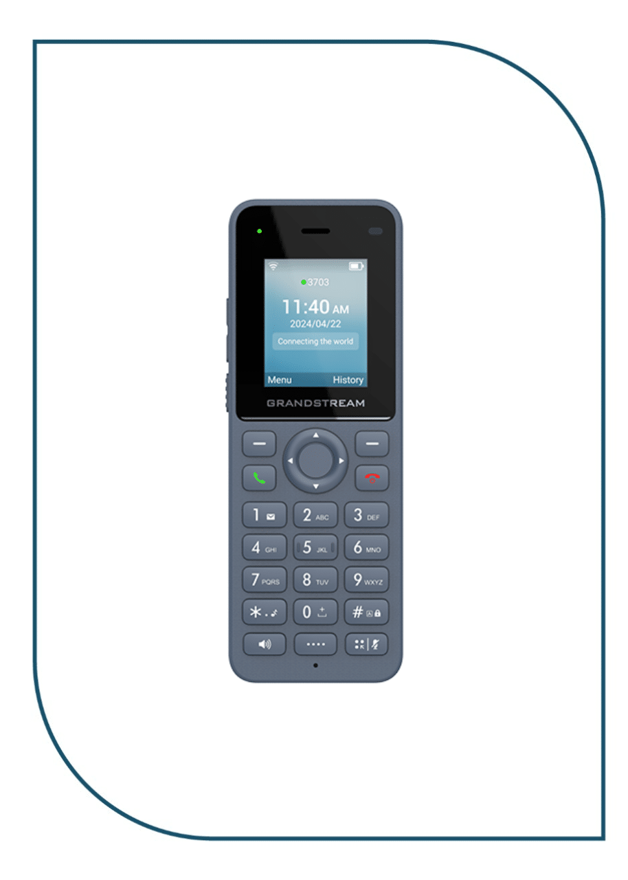 Grandstream (WP816) Cordless Wi-Fi IP Phone with Integrated Dual-Band 802.11a/b/g/n/ac/ax and 6-hour talk time WP816