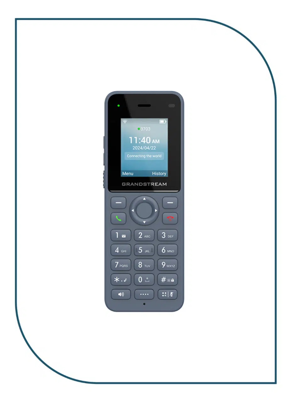 Grandstream (WP816) Cordless Wi-Fi IP Phone with Integrated Dual-Band 802.11a/b/g/n/ac/ax and 6-hour talk time WP816