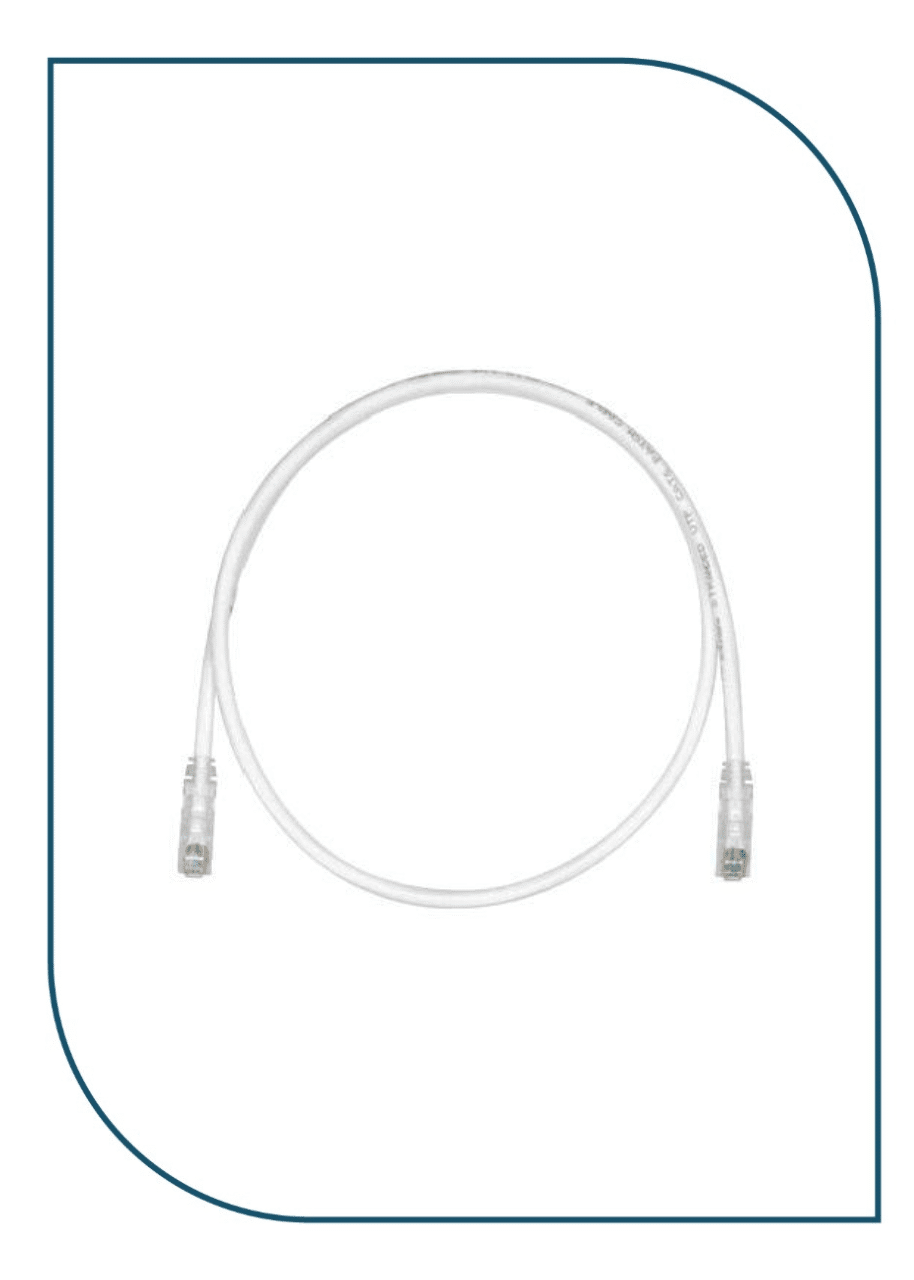 Panduit (NK6PC2MY) NetKey Cat 6 patch cord CM (2m) , Off White NK6PC2MY