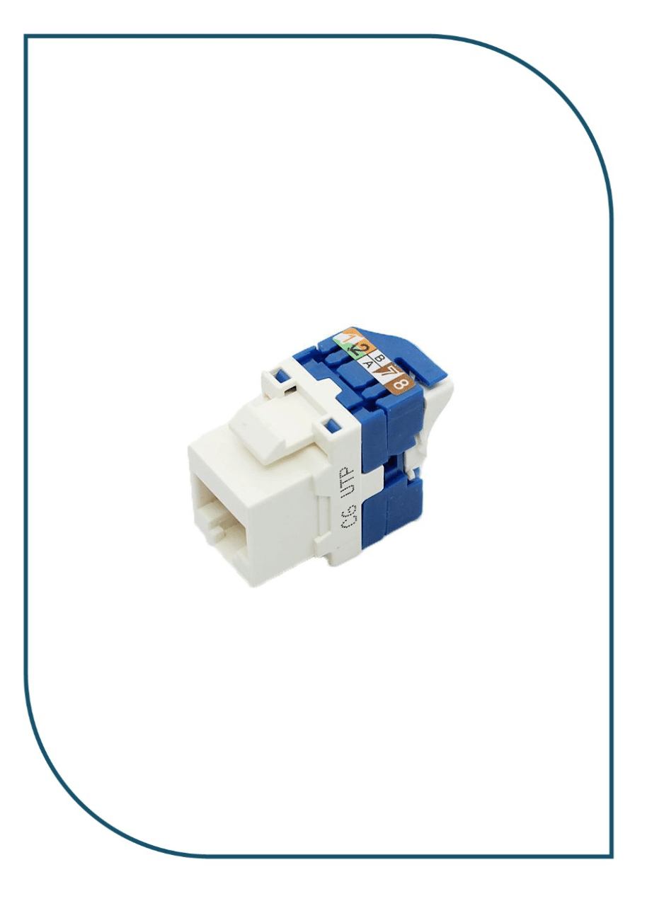 Premium-Line (106124015) –Cat.6 180° Unshielded Toolless Keystone Jack, with rotation locking 106124015