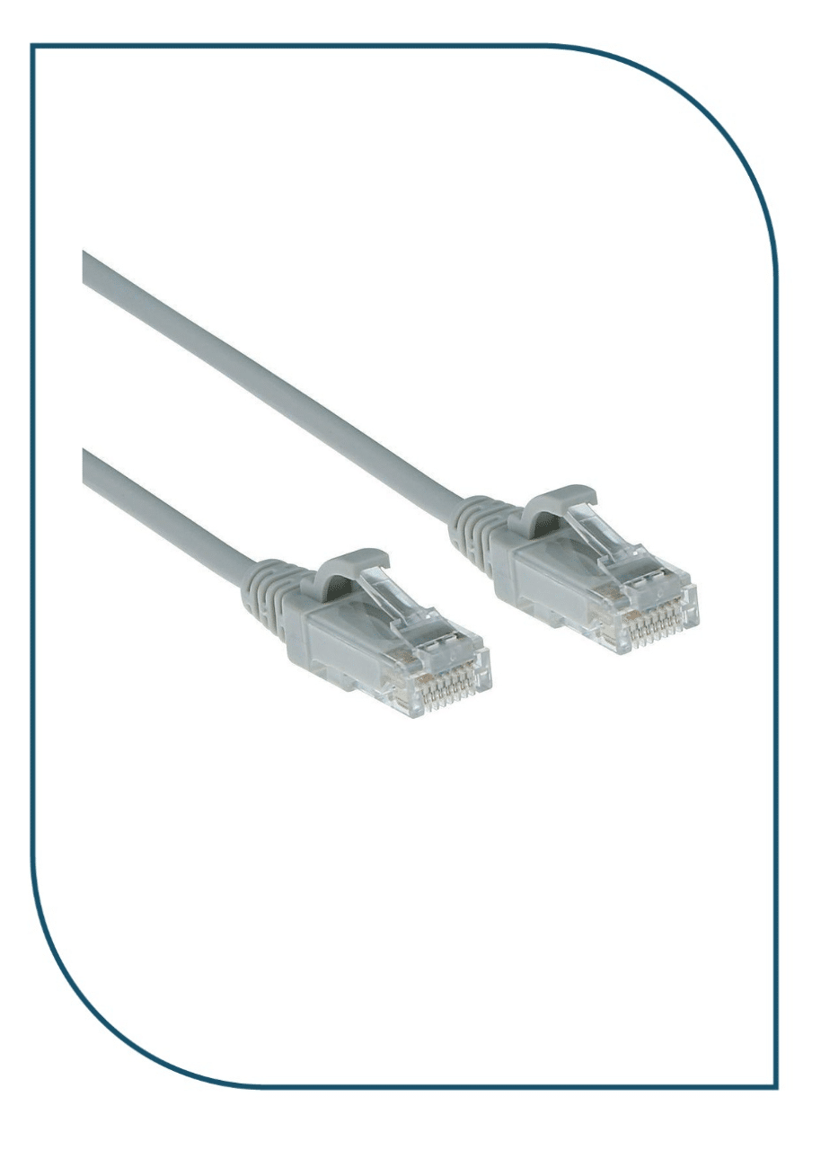 Premium-Line (186920105) Category 6 U/UTP Slim Patch Cord Snag proof boot LSOH, Grey, 1m length 186920105