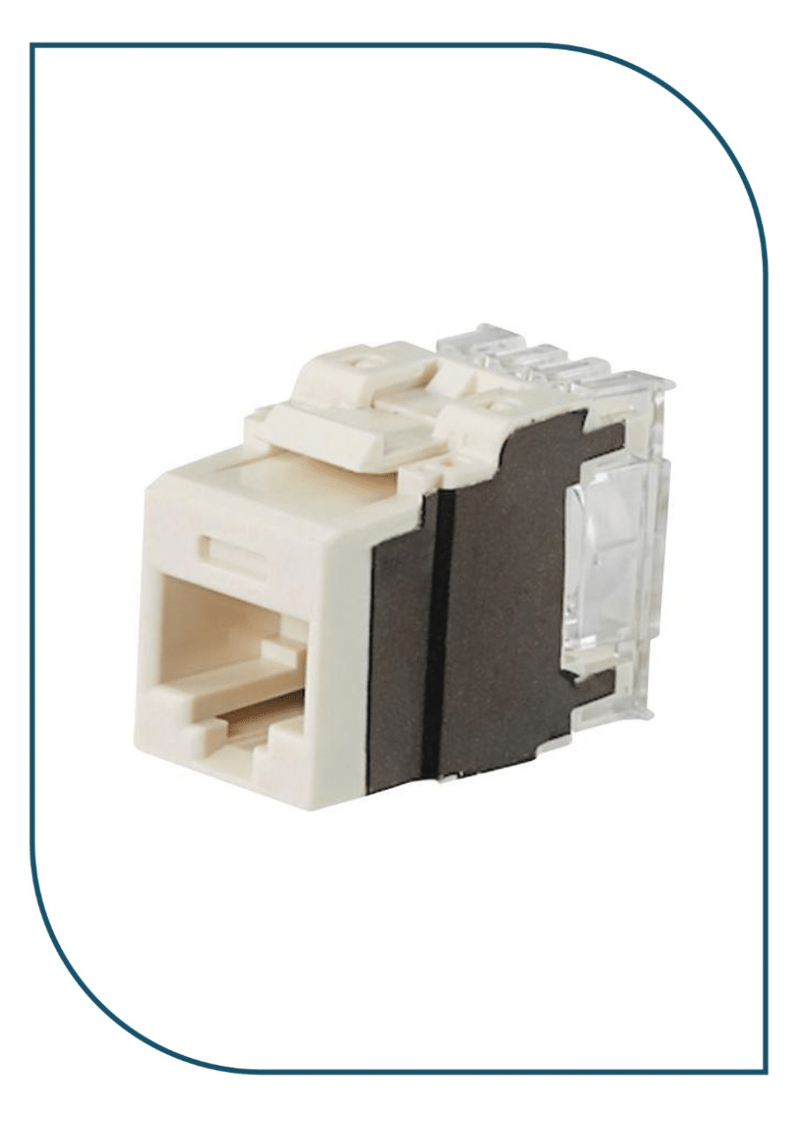 Panduit (NK6X88MAW) – NetKey® Category 6A Punchdown Keystone Jack, Arctic White NK6X88MAW