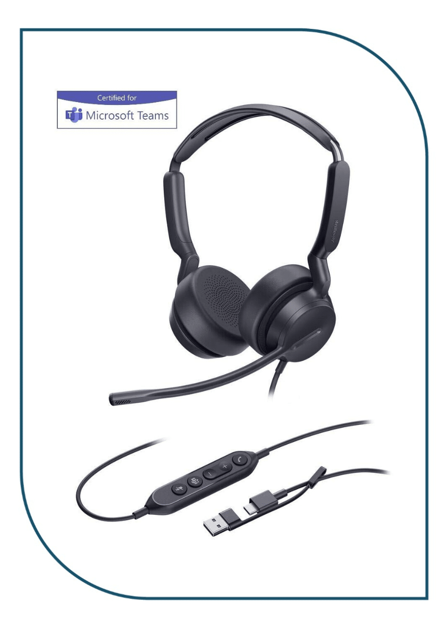 Yealink UH44 Dual Teams USB-C/A – Professional USB Wired Headset UH44 Dual Teams