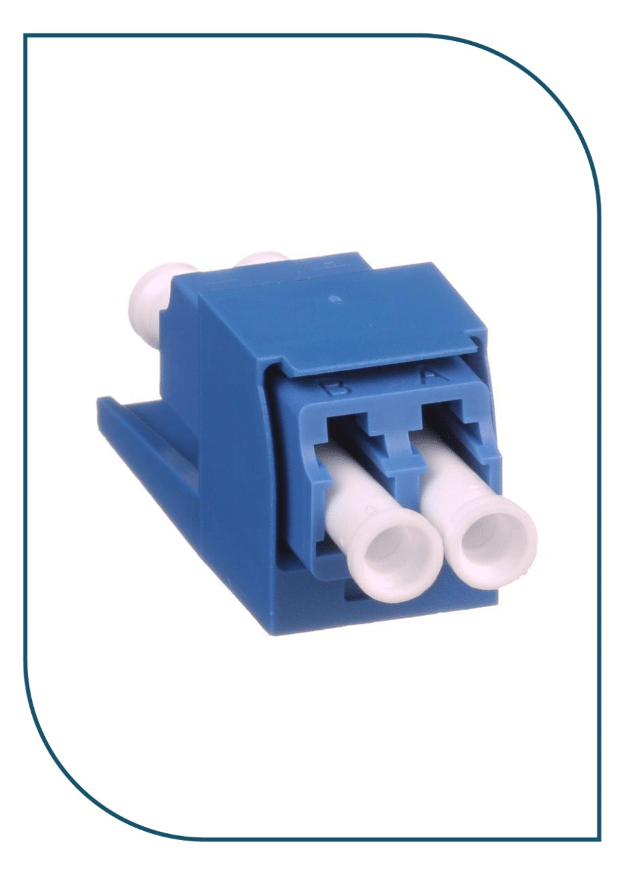 Panduit CMDSLCZBU – Mini-Com® Duplex LC Fiber Adapter Module, Singlemode, Blue CMDSLCZBU