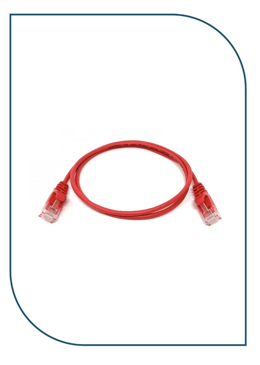 Premium-Line* (186920103) * Category 6 U/UTP Slim Patch Cord Snag proof boot LSOH, Red, 1m length 186920103