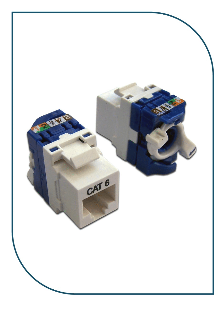 Premium-Line (106124015) –Cat.6 180° Unshielded Toolless Keystone Jack, with rotation locking 106124015
